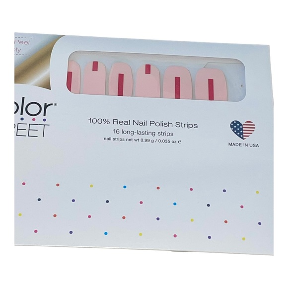 Color Street PINK OUTSIDE THE BOX Geometric Lines on Baby Pink Set - Picture 3 of 4